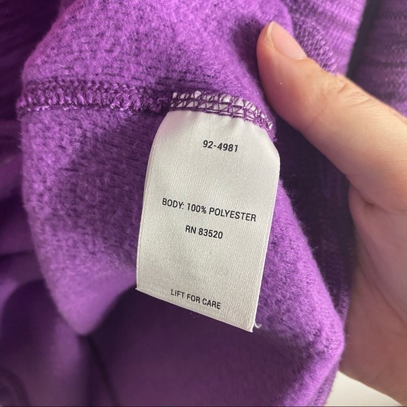 Cabela’s Half Zip Purple Tech Fleece Top Shirt Jacket Sweatshirt Large - Picture 5 of 6